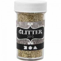 Glitter, D: 35 mm, H 60 mm, Gold, 20g [HOB-284280]