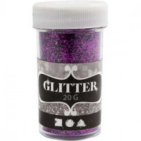 Glitter, D: 35 mm, H 60 mm, Lila, 20g [HOB-284285]