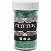 Glitter, D: 35 mm, H 60 mm, Grün, 20g [HOB-284287]