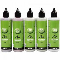 3D Liner - Sortiment, Glitzerfarben, 5x100ml [HOB-30384]