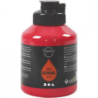 Pigment Art School-Farbe, Primärrot, Halb-opak, Gut lichtech, 500ml [HOB-35404]