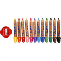 Giotto be-bè Buntstifte, Mine: 6 mm, D: 13 mm, Sortierte Farben, 12Stck., L 10,5 cm [HOB-37295]