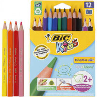 Evolution Buntstifte, Mine: 5 mm, L 14 cm, Sortierte Farben, dreieckig, 12Stck. [HOB-37597]