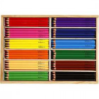 Buntstifte, Mine: 5 mm, Sortierte Farben, Jumbo, 144Stck. [HOB-38083]