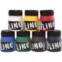 Linoldruckfarbe, sortierte Farben, 7x250ml [HOB-38219]