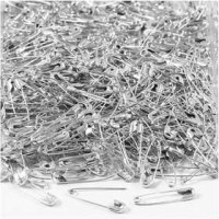 Sicherheitsnadeln, L 22 mm, Stärke: 0,6 mm, Silber, 500Stck. [HOB-41131]