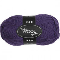 Baby-Wolle, L 172 m, Dunkellila, NM 14/4, 50g [HOB-41328]