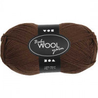 Baby-Wolle, L 172 m, Dunkelbraun, NM 14/4, 50g [HOB-41332]
