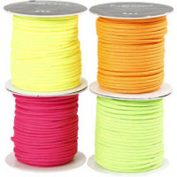 Macramé-Band, Sortiment, Stärke: 4 mm, Neonfarben, 4x40m [HOB-41556]