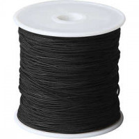 Macramé-Kordel, Stärke: 1 mm, Schwarz, 50m [HOB-41576]