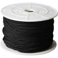 Macramé-Kordel, Stärke: 2 mm, Schwarz, 50m [HOB-41578]