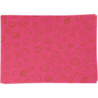 Bastelfilz, A4 21x30 cm, Stärke: 1 mm, Pink, Glitzer-Kreise in Orange, 10Bl. [HOB-45382]