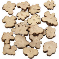 Holz Mix, Größe 15-40 mm, Stärke: 5 mm, 230g [HOB-502170]