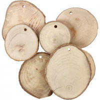 Holzscheiben, D: 4-7 cm, Stärke: 5 mm, 25Stck. [HOB-502290]