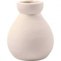 Vase, H 7 cm, Weiß, 6Stck. [HOB-50551]