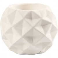 Teelichthalter, D: 8 cm, H 8 cm, Weiß, 6Stck., Lochgröße 2,2+4 cm [HOB-50567]