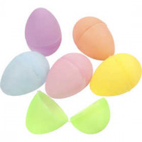 Eier, matt, H 6 cm, D: 4 cm, Pastellfarben, 12Stck. [HOB-51033]