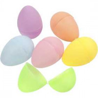 Eier, matt, H 4,5 cm, D: 3 cm, Pastellfarben, 24Stck. [HOB-51034]
