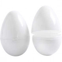 Ei, matt, H 8,8 cm, D: 5,5 cm, Weiß, 12Stck. [HOB-51036]