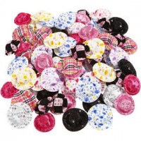 Mini-Hüte, D: 4 cm, Sortierte Farben, 100sort. [HOB-51257]
