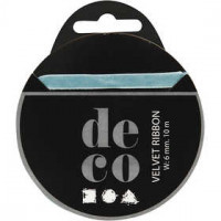 Samtband, B 6 mm, Hellblau, 10m [HOB-51303]