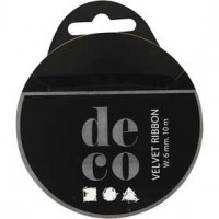 Samtband, B 6 mm, Schwarz, 10m [HOB-51304]