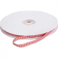 Dekoband, B 6 mm, Rot/Weiß, 5m [HOB-513850]