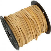 Wildlederband, B 3 mm, Natur, 46m [HOB-51517]