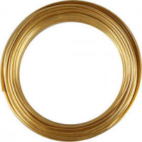 Aluminiumdraht, Stärke: 3 mm, Gold, rund, 29m [HOB-51721]