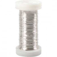 Silberdraht,  50 g, Stärke: 0,3 mm, Versilbert, 100m [HOB-51736]