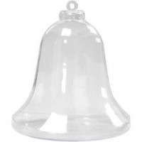 Dekofigur Glocke, H 9,5 cm, Transparent, 5Stck. [HOB-52129]