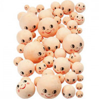 Köpfe, D: 12-40 mm, Presswatte, 100sort. [HOB-54200]