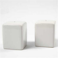 Salzstreuer, H 6 cm, Größe 5x5 cm, Weiß, 12Stck. [HOB-55614]