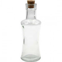 Glasflasche, H 16 cm, Lochgröße 1,5 cm, 12Stck., D: 6 cm [HOB-55986]