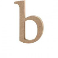 Buchstabe, b, H 13 cm, Stärke: 2 cm, MDF, 1Stck [HOB-56241]