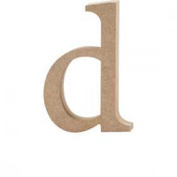 Buchstabe, d, H 12,2 cm, Stärke: 2 cm, MDF, 1Stck [HOB-56243]