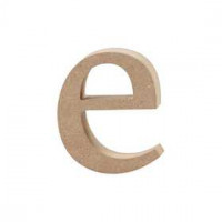 Buchstabe, e, H 8,4 cm, Stärke: 2 cm, MDF, 1Stck [HOB-56244]