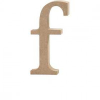 Buchstabe, f, H 13 cm, Stärke: 2 cm, MDF, 1Stck [HOB-56245]