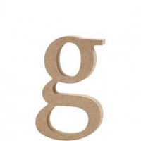 Buchstabe, g, H 13 cm, Stärke: 2 cm, MDF, 1Stck [HOB-56246]