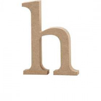 Buchstabe, h, H 13 cm, Stärke: 2 cm, MDF, 1Stck [HOB-56247]