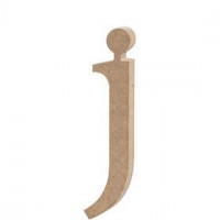 Buchstabe, j, H 15,5 cm, Stärke: 2 cm, MDF, 1Stck [HOB-56249]