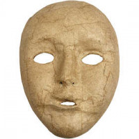 Maske, H 17,5 cm, B 12,5 cm, 1Stck [HOB-592520]