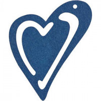 Asymmetrisches Herz, Dunkelblau, Größe 55x45 mm, Stärke: 2 mm, 10Stck. [HOB-599104]