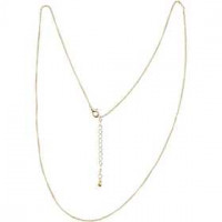 Kette, L 80 cm, D: 1 mm, Vergoldet, 1Stck [HOB-60159]