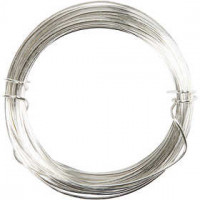 Versilberter Draht, Stärke: 0,6 mm, Silber, 10m [HOB-61006]