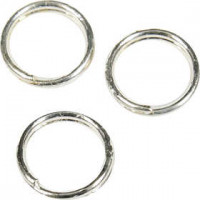 Spaltring, D: 5 mm, Innenmaße 4 mm, Versilbert, 30Stck. [HOB-613420]