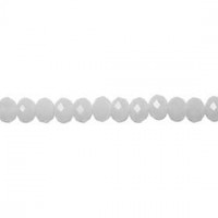 Glasschliffperlen, Größe 5x6 mm, Lochgröße 1 mm, Kristall mattiert, 100Stck. [HOB-61688]