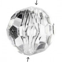 Perle aus Acryl, Größe 12 mm, Lochgröße 1,2 mm, Glänzend transparent, 77Stck. [HOB-636890]