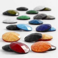 Cabochons - Sortiment, D: 14 mm, Stärke: 4 mm, Sortierte Farben, 300sort. [HOB-68018]