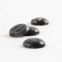Cabochons, D: 14 mm, Stärke: 5 mm, Schneeflocke, 4Stck. [HOB-68024]